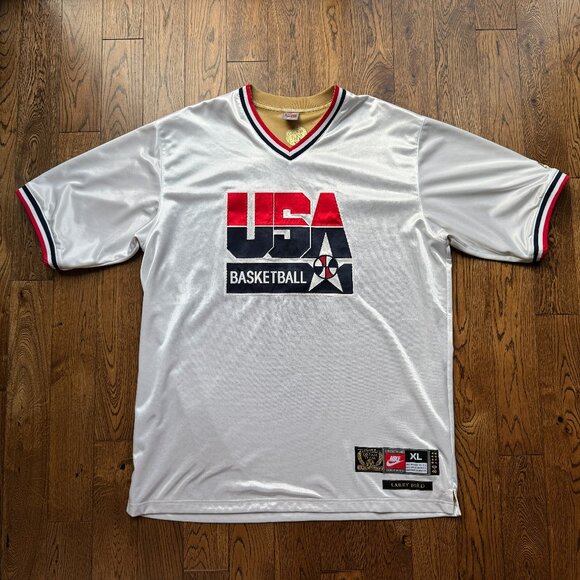 Rare Olympic Dream Team Larry Bird USA Nike Shooting Shirt XL Collectible
